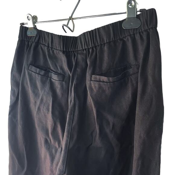 VETTA CAPSULE The Tencel Tapered Pant Black Elastic Waist & Pockets Size M - Picture 7 of 10